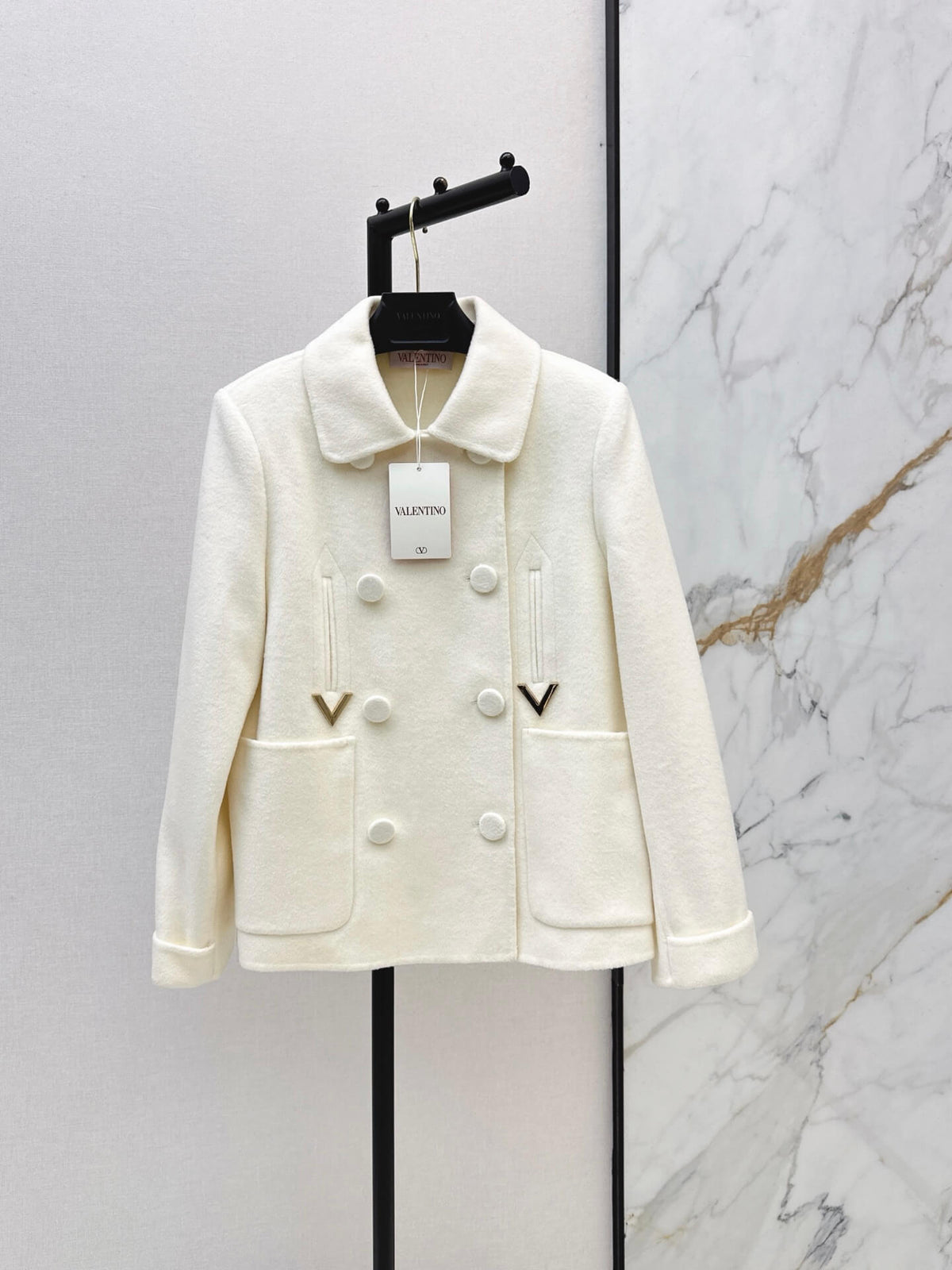 Peter Pan Collar Wool Short Jacket