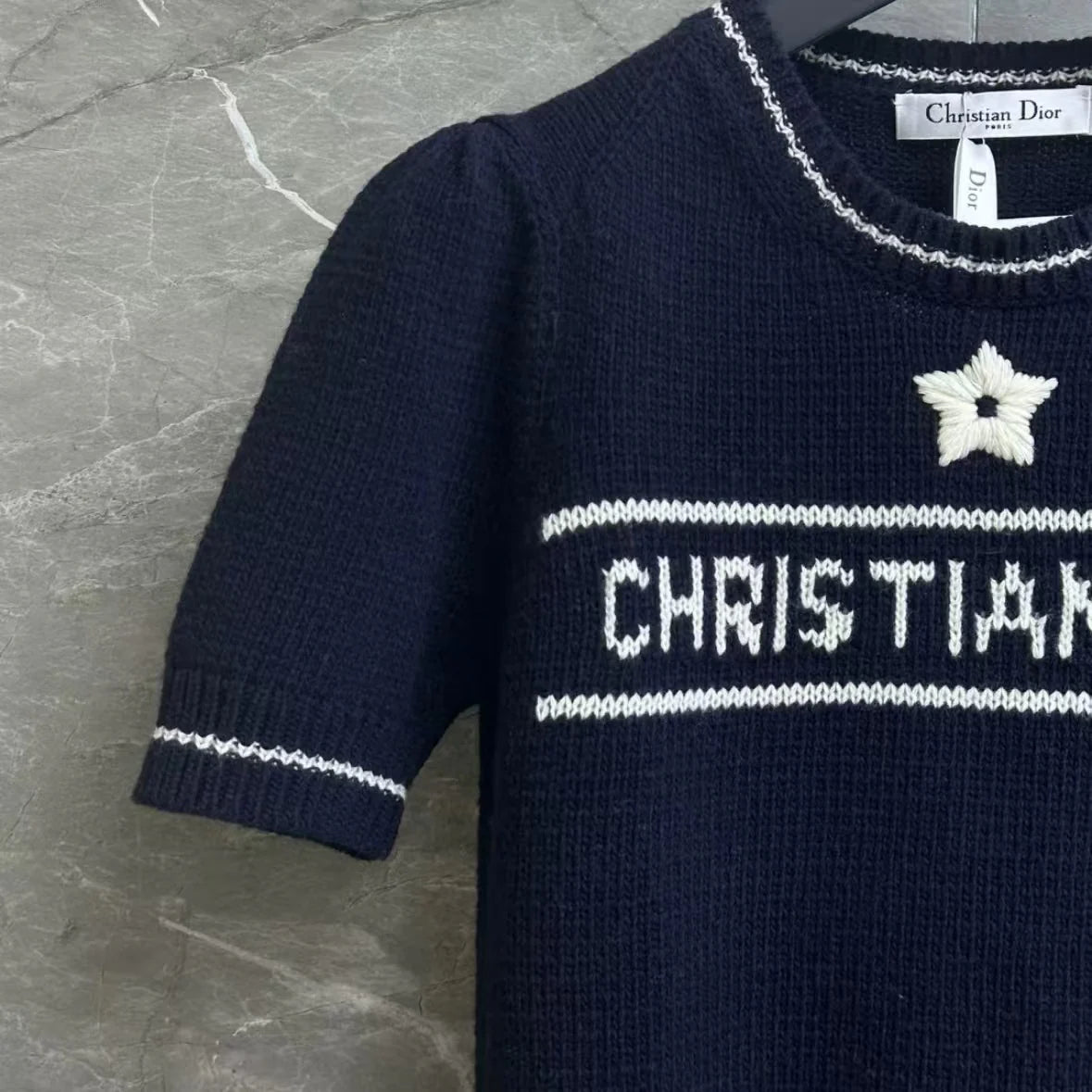 Classic Star Embroidered Knit Short Sleeve
