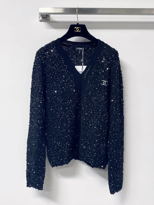 Shimmer Sequin Knit Sweater
