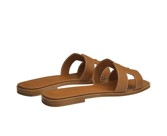 Brown Leather Slippers
