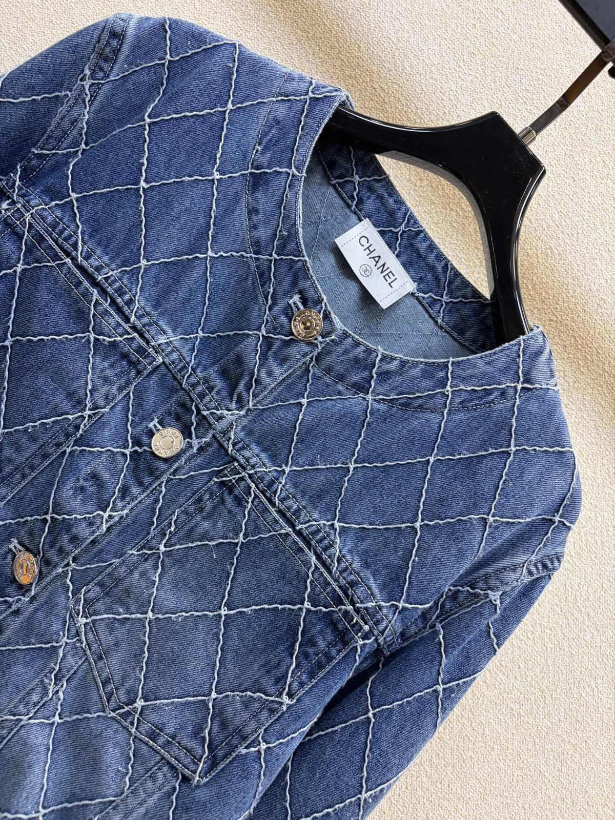 Diamond Stitch Cropped Jacket