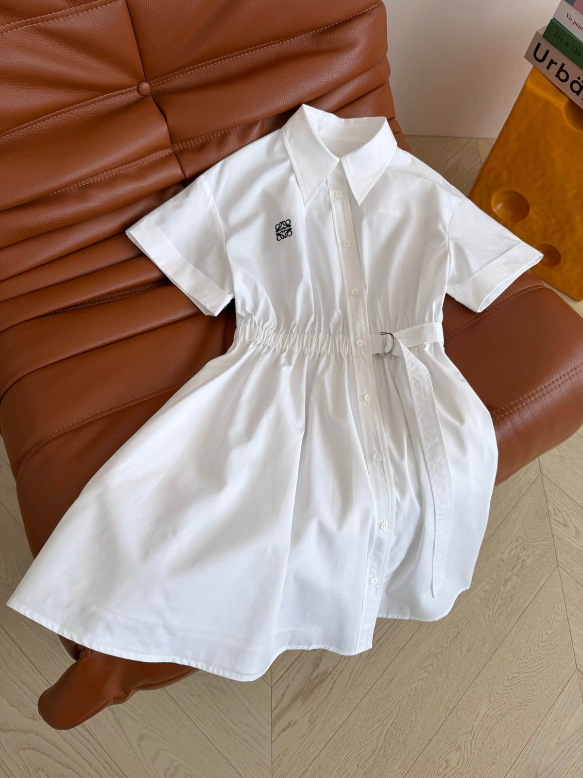 Breasted Metal Buckle Mini Dress