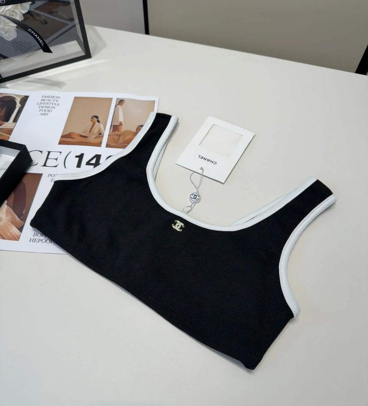 Crop Top High-Waist Swimsuit Set