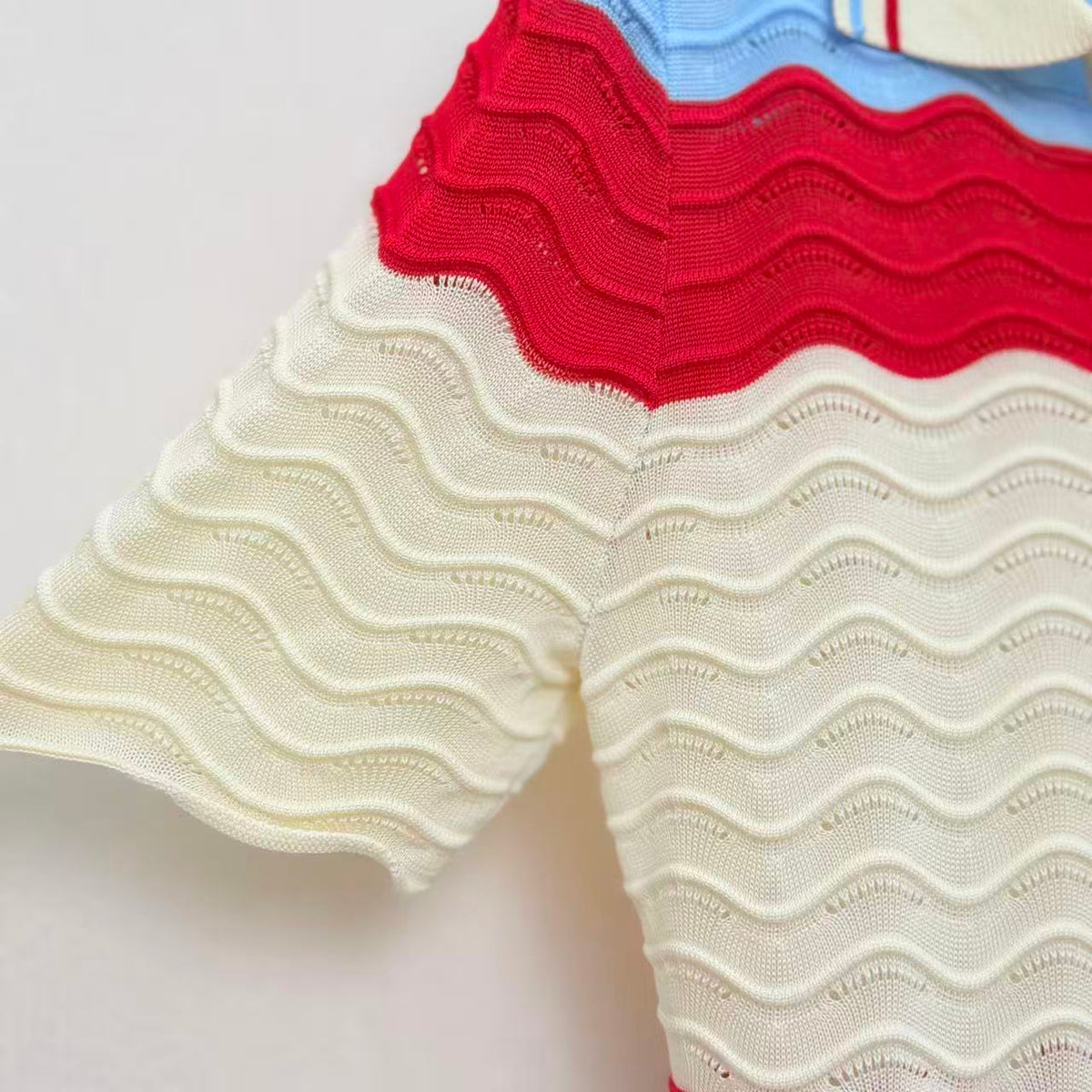 Vibrant Wavy Pattern Polo Shirt
