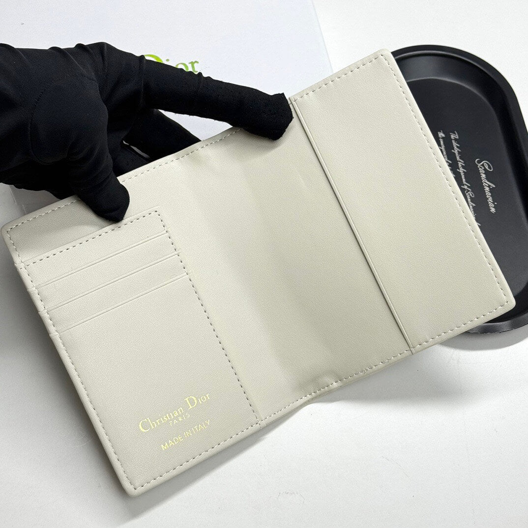 Jacquard Fabric with Leather Card Holder Wallet